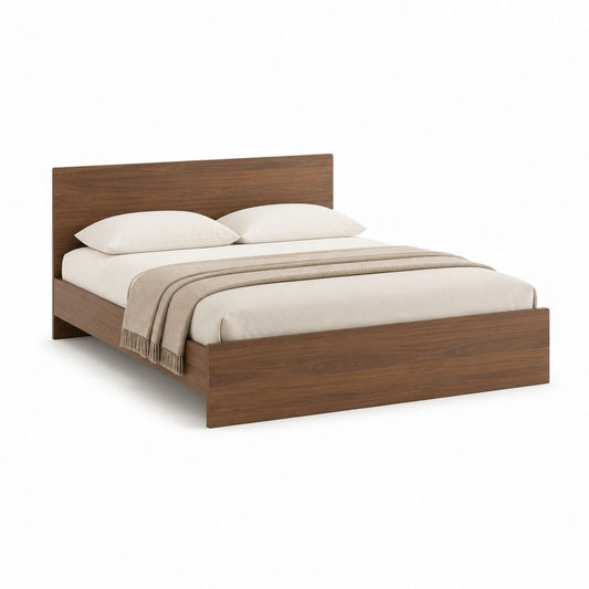 Doppelbett Bettgestell Nussbaum MDF rechteckig 160 x 200 cm
