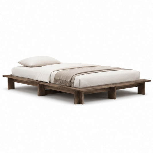 Bettgestell Doppelbett dunkelbraun Massivholz rechteckig für 180 x 200 cm Matratze