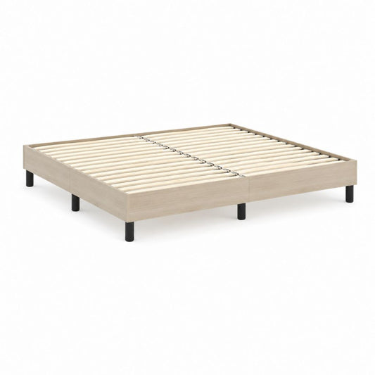 Doppelbettgestell mit Lattenrost Eiche hell Spanplatte rechteckig 160 x 200 cm