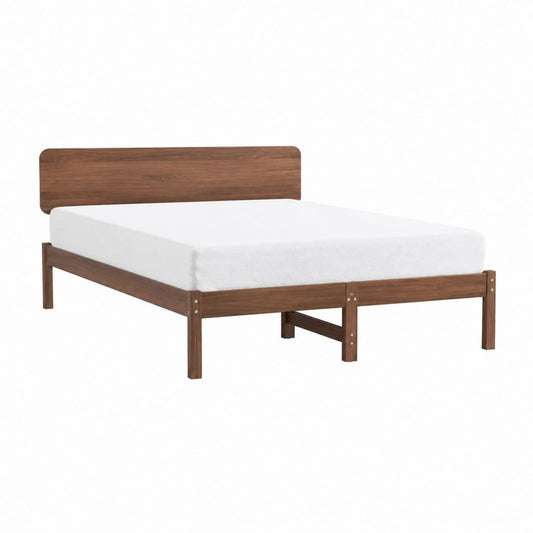 Doppelbett Bettgestell dunkelbraun Massivholz rechteckig 160 x 200 cm
